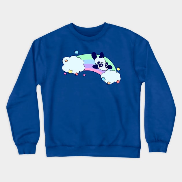 Rainbow Cloud Panda Crewneck Sweatshirt by saradaboru